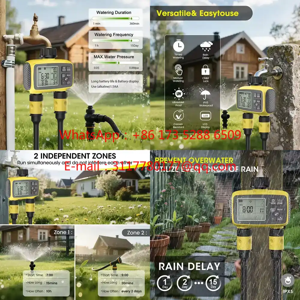 Smart Garden Water - WAP01 مؤقت ري الحدائق بشاشة عرض