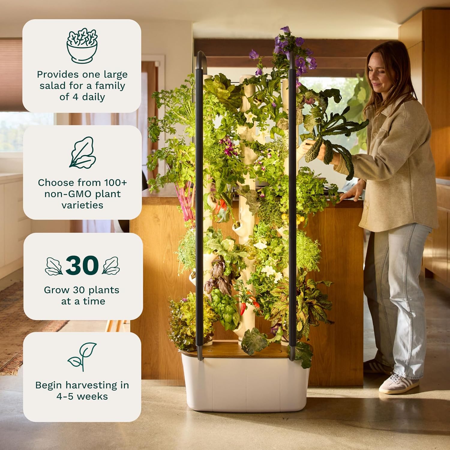 Smart Garden Vertical Planter - نظام زراعة ذكي داخلي تجاري للزراعة