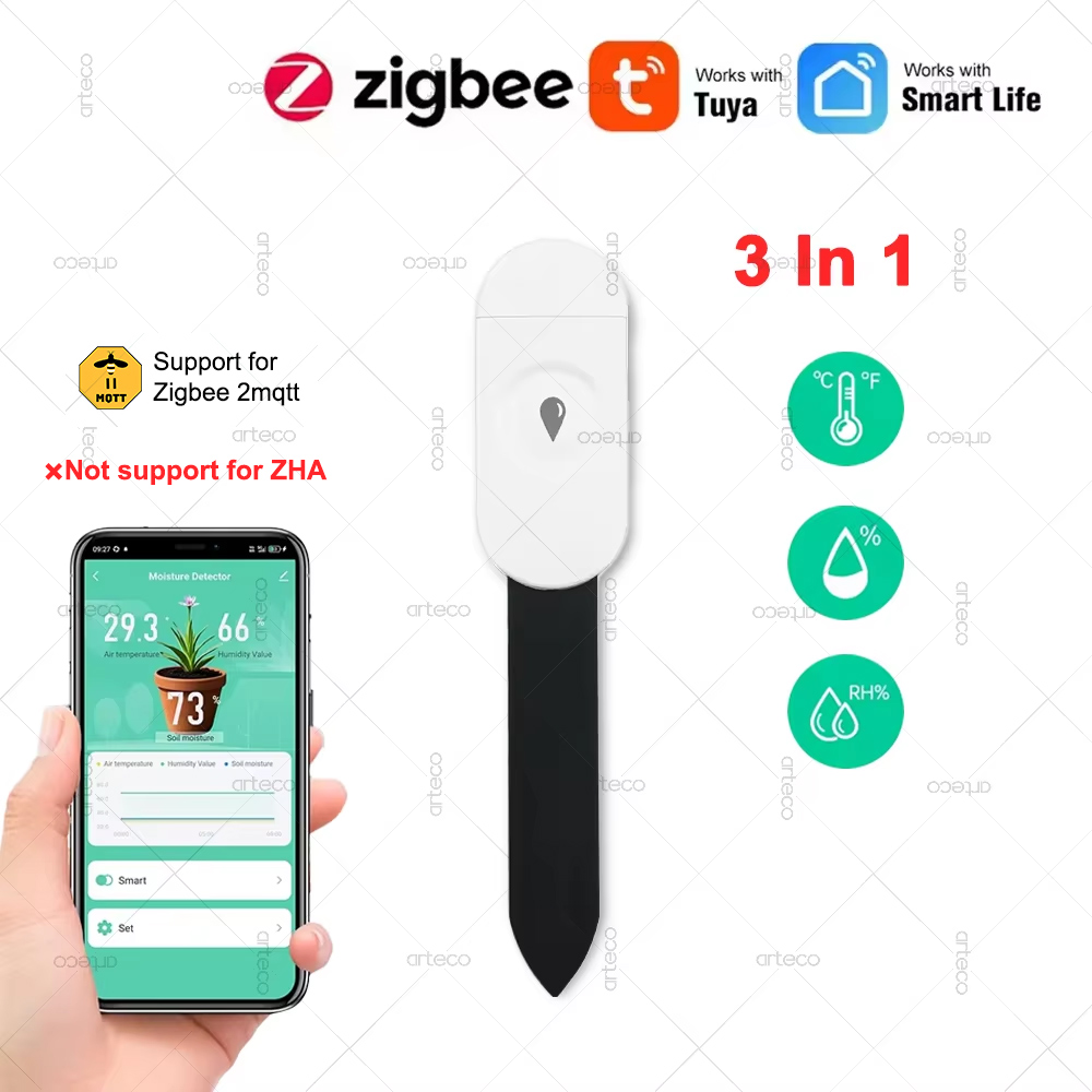 Smart Garden Sensors - تويا زيجبي كاشف درجة الحرارة والرطوبة