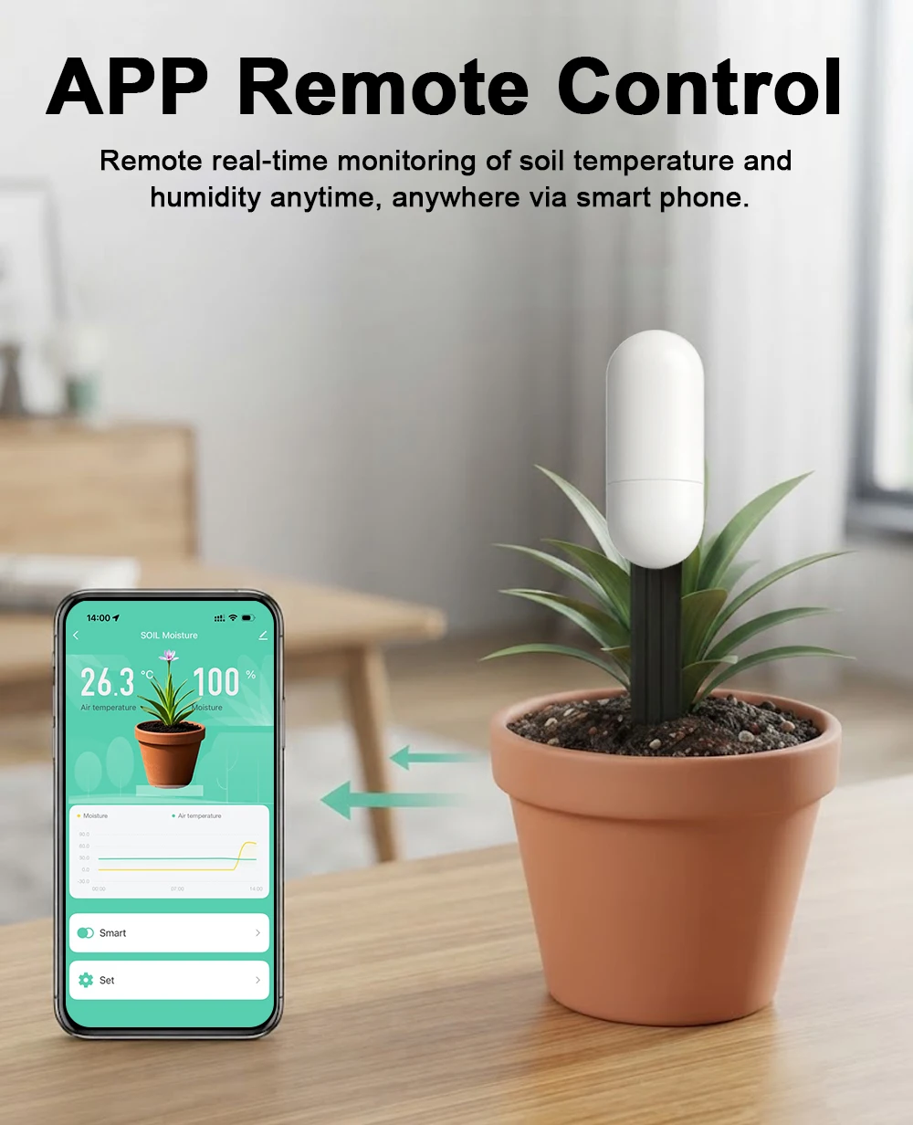 جهاز استشعار الرطوبة ودرجة الح - مراجعة Smart Garden Sensors وسعره