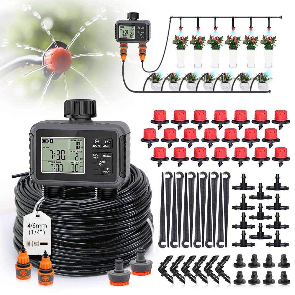 جهاز توقيت ري الحدائق بشاشة LC - مراجعة Smart Garden Water Timer وسعره