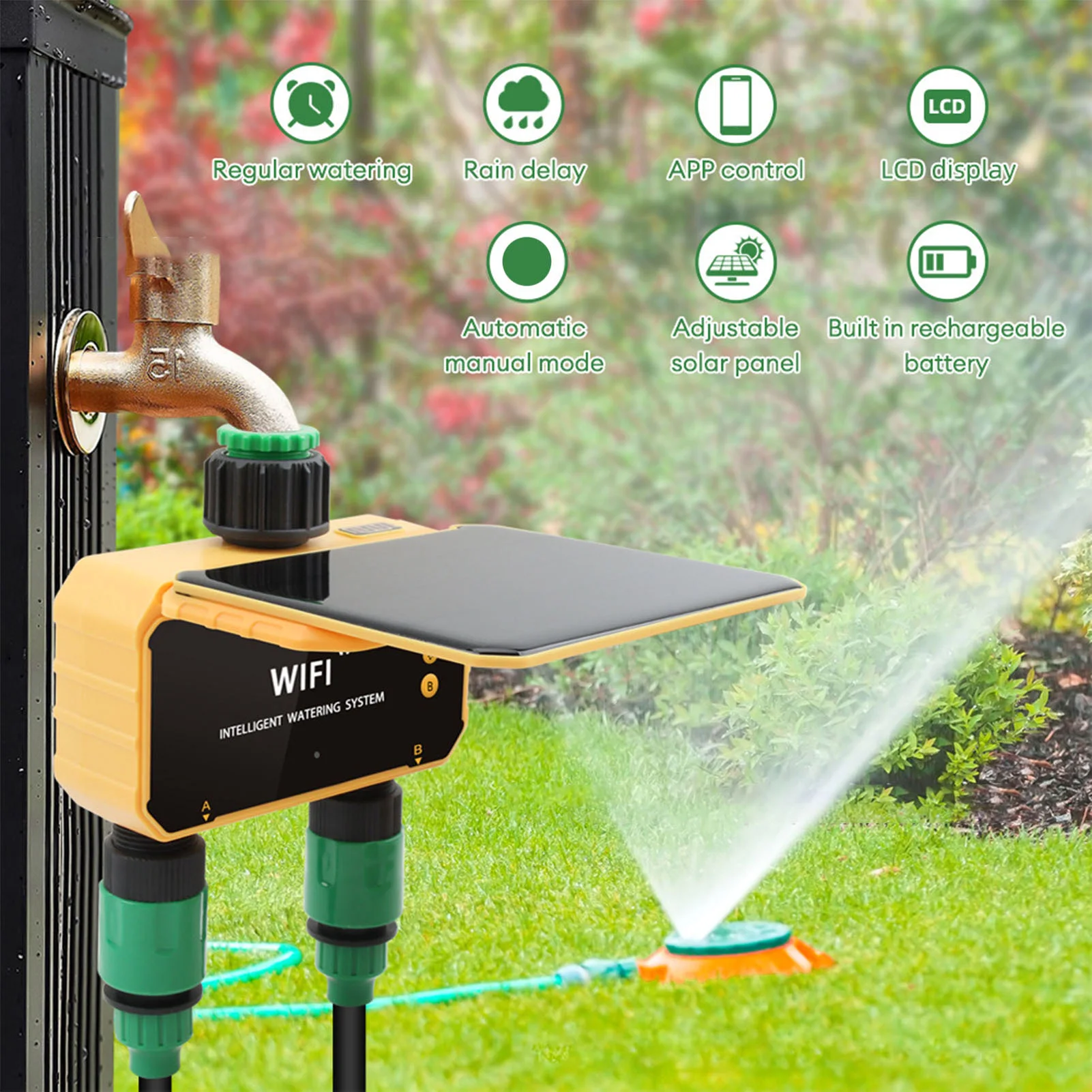 مؤقت ري ذكي يعمل بالطاقة الشمس - مراجعة App Smart Garden وسعره